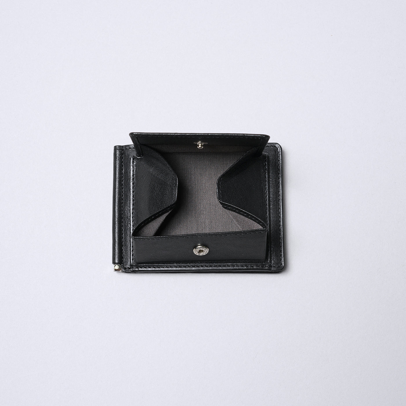 <SENTI FLATTER THE SENSES> Bill Clip & Coin Wallet  / Black