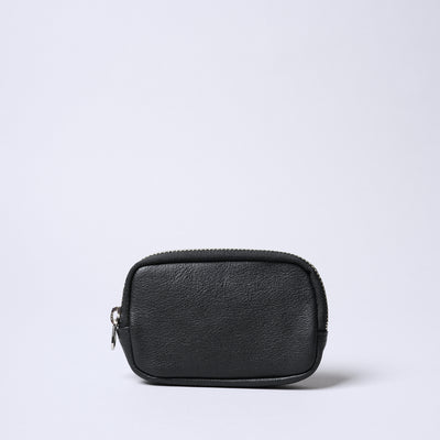 <SENTI FLATTER THE SENSES> Round Zip Key & Multi Pouch/ Black