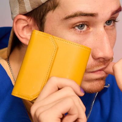 <4U by UNOFUKU> Bifold Wallet with Flap / Yellow