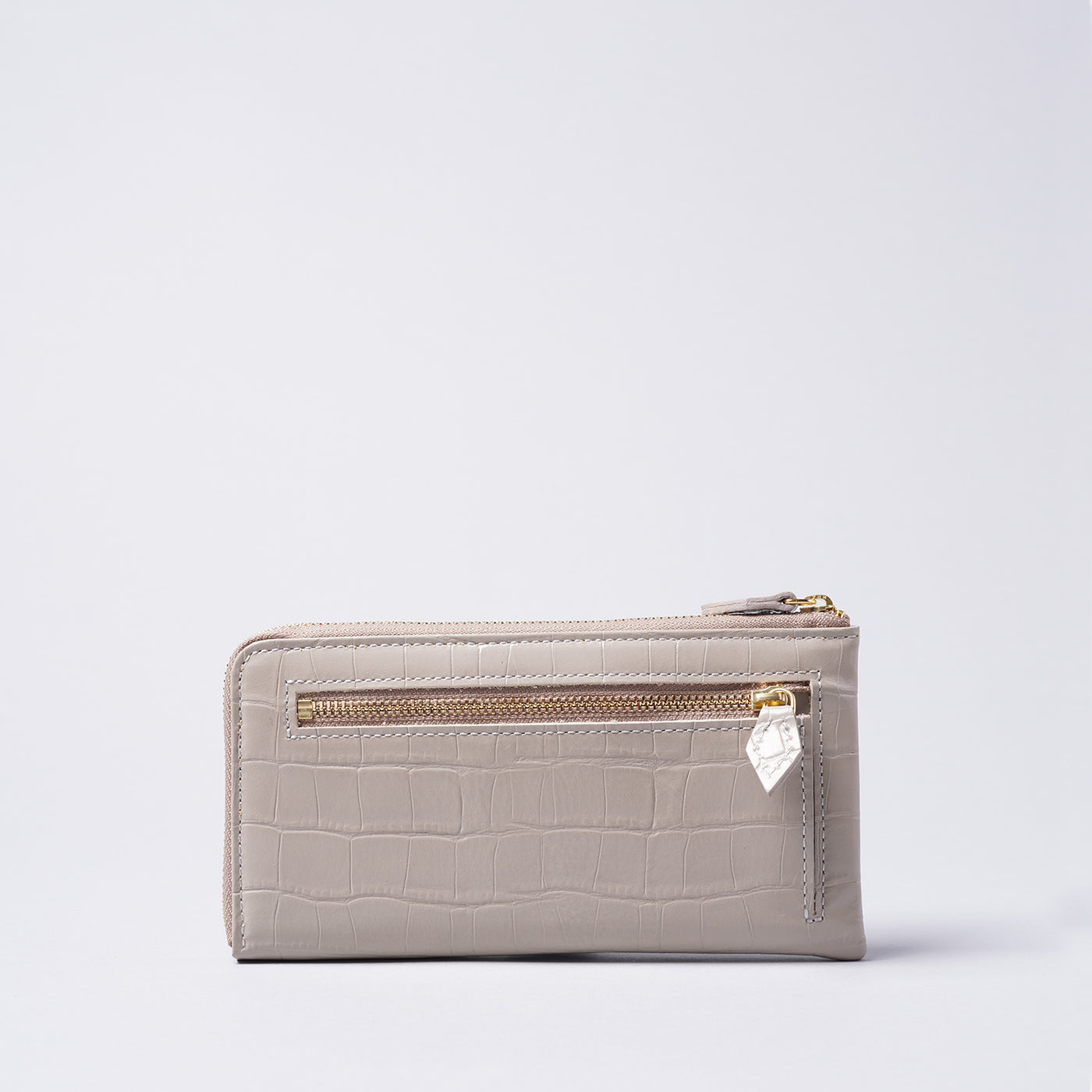 <Nomura Seisakusho> L Zipper Long Wallet (Crocodile Embossed) / Pale Blue