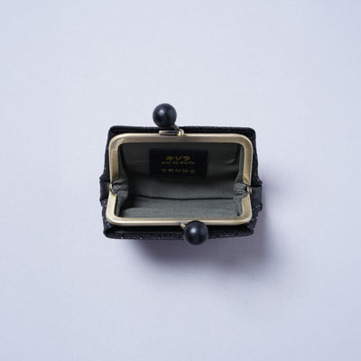 <kissora> Kotoinden Kiss Lock Mini Wallet / Hyotan BLK
