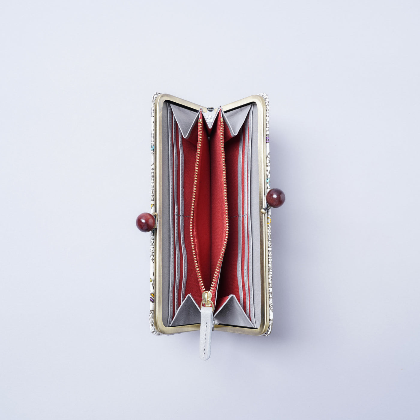 <kissora> Yuzen Bunko Kiss Lock Long Wallet / TOKYO (White)