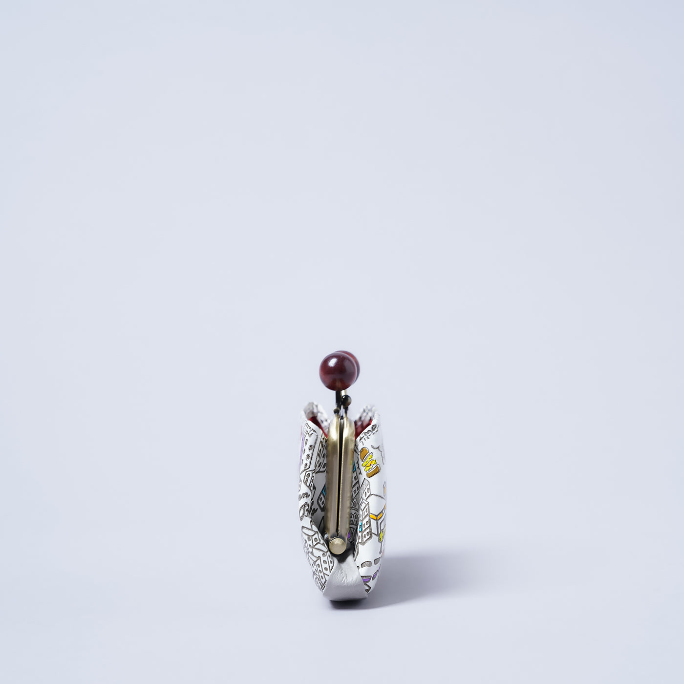 <kissora> Yuzen Bunko Kiss Lock Mini Wallet / TOKYO (White)