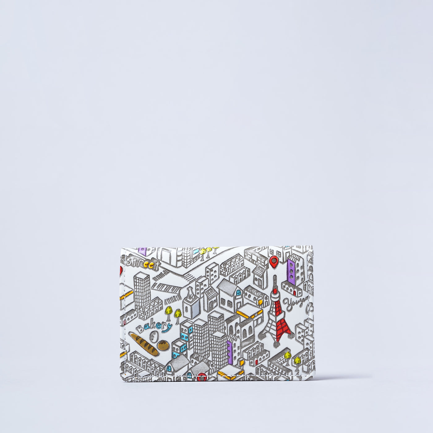 ＜キソラ＞友禅文庫 名刺入れ/TOKYO (ホワイト)