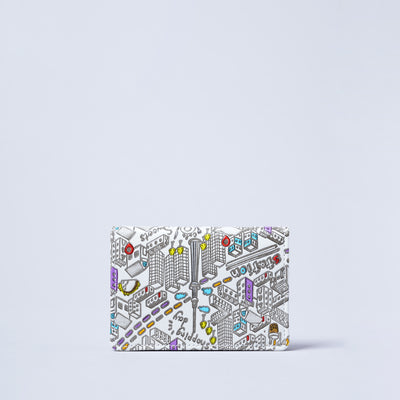 ＜キソラ＞友禅文庫 名刺入れ/TOKYO (ホワイト)