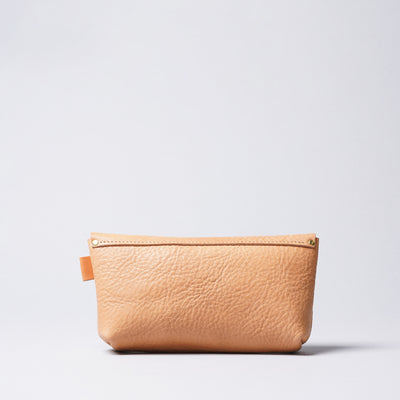 <minca> Leather Pouch 02/ M / Chocolate