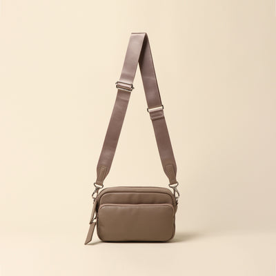 <itten-itten> Leather mini shoulder bag / charcoal gray