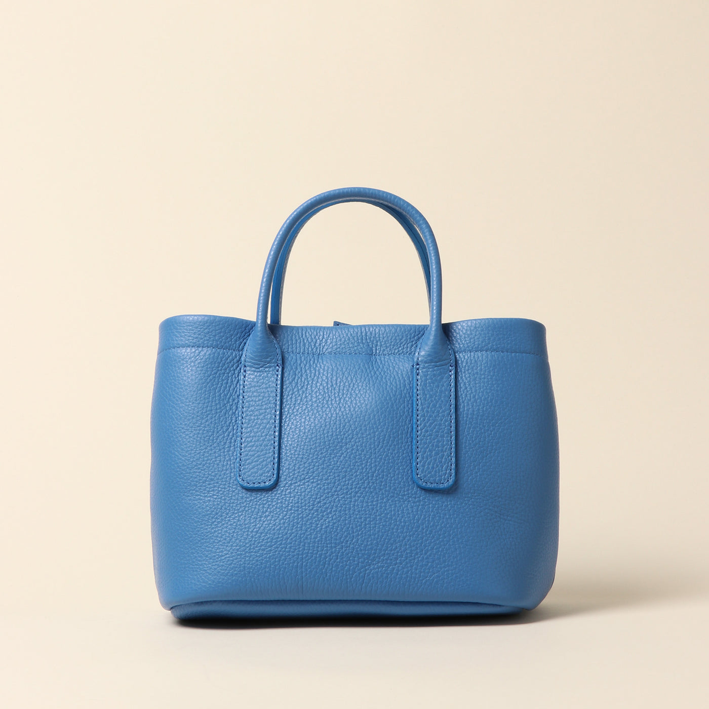 <itten-itten> Leather mini tote/blue