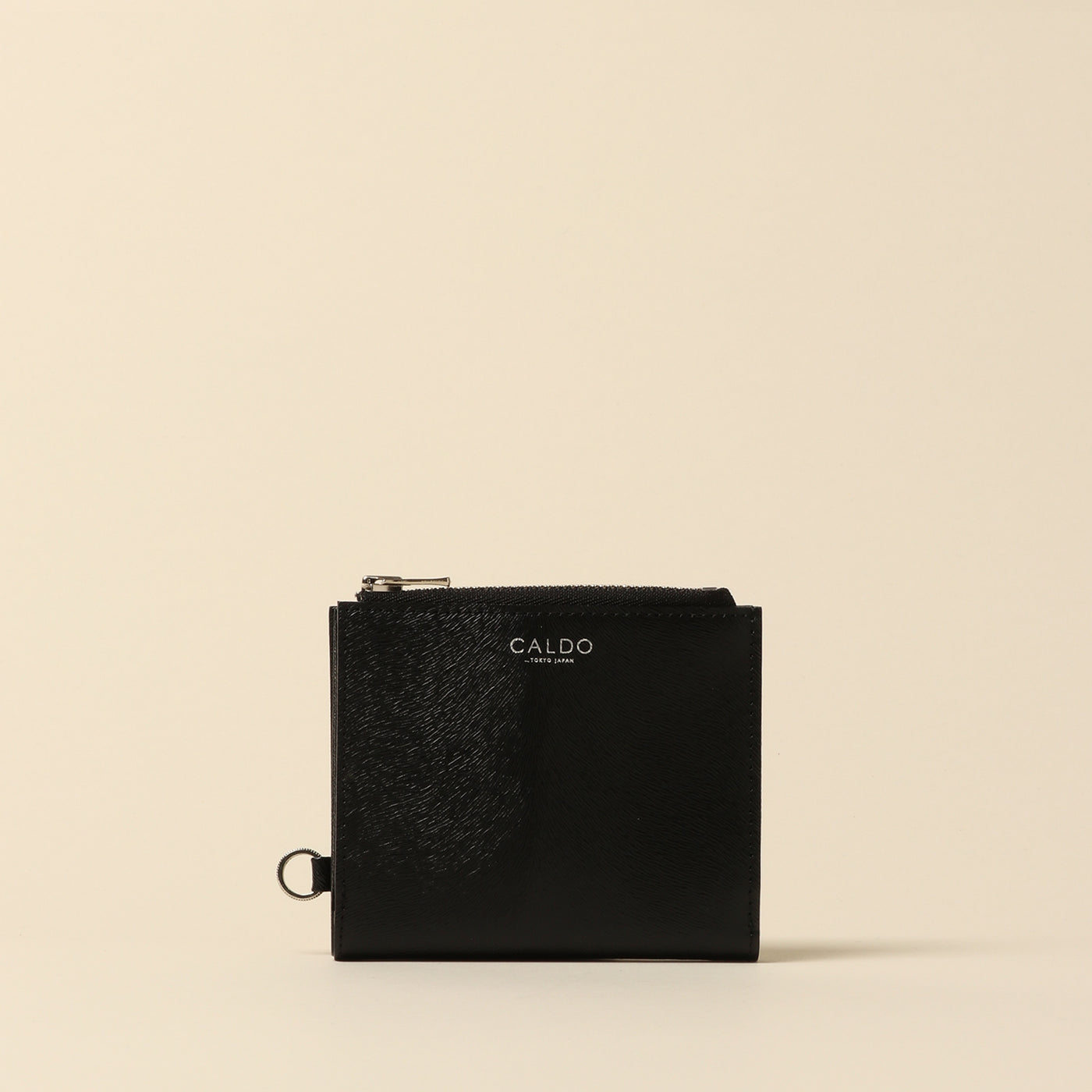 <CALDO tokyo japan> MINK Zip Mini Wallet / Black