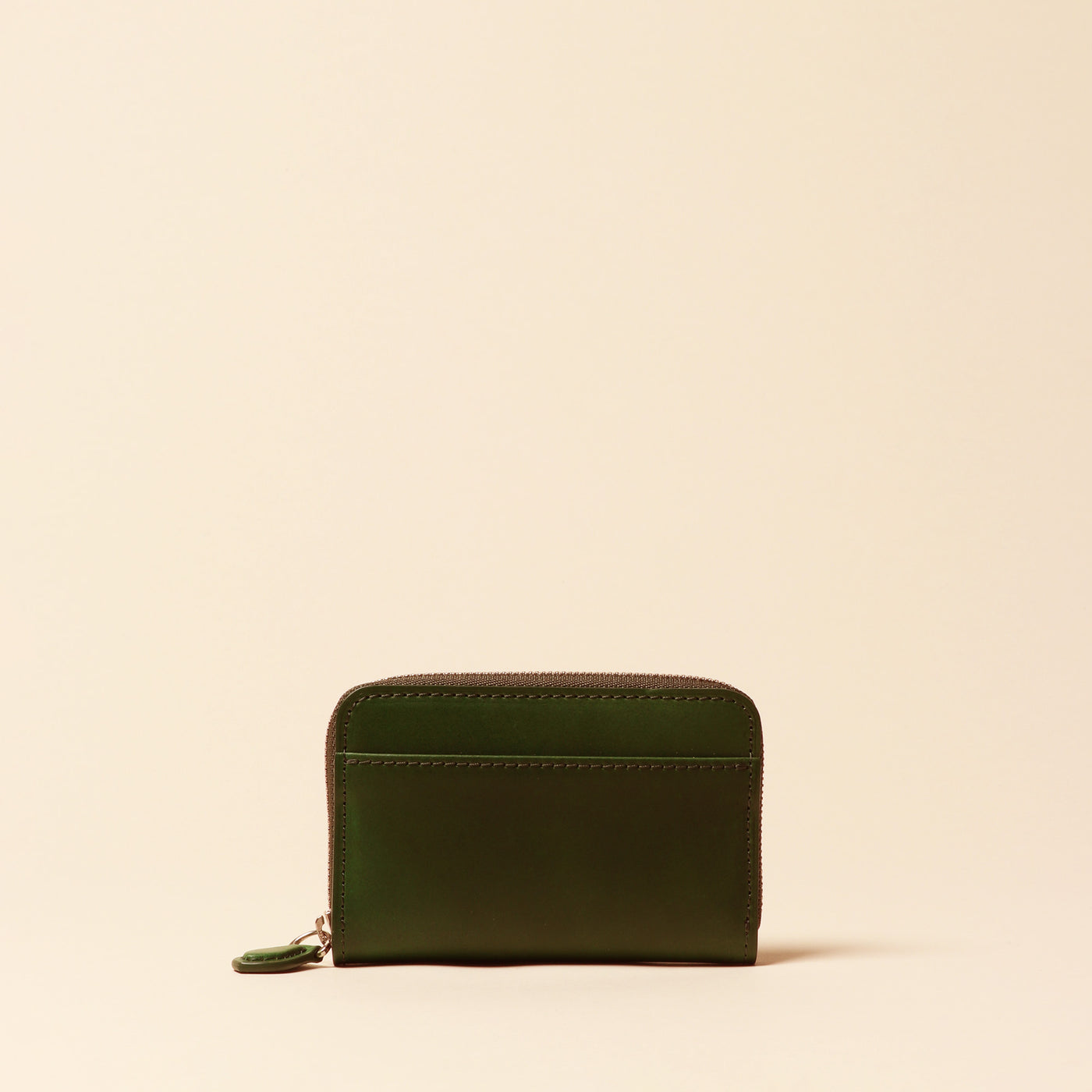 < FLATHORITY > Water-dyed oil cordovan round coin purse / green