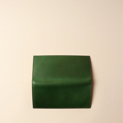 <FLATHORITY> Water-dyed oil cordovan long wallet with coin purse / black
