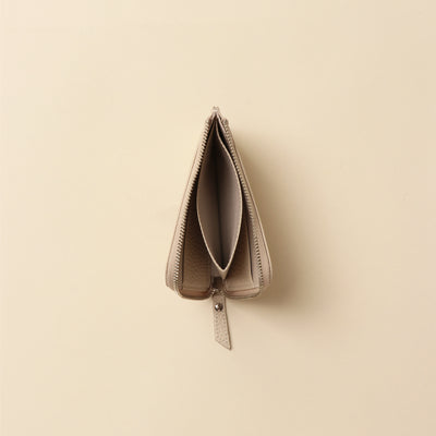 <Atelier nuu> lim系列 - 迷你L型拉鏈錢包 / 灰褐色