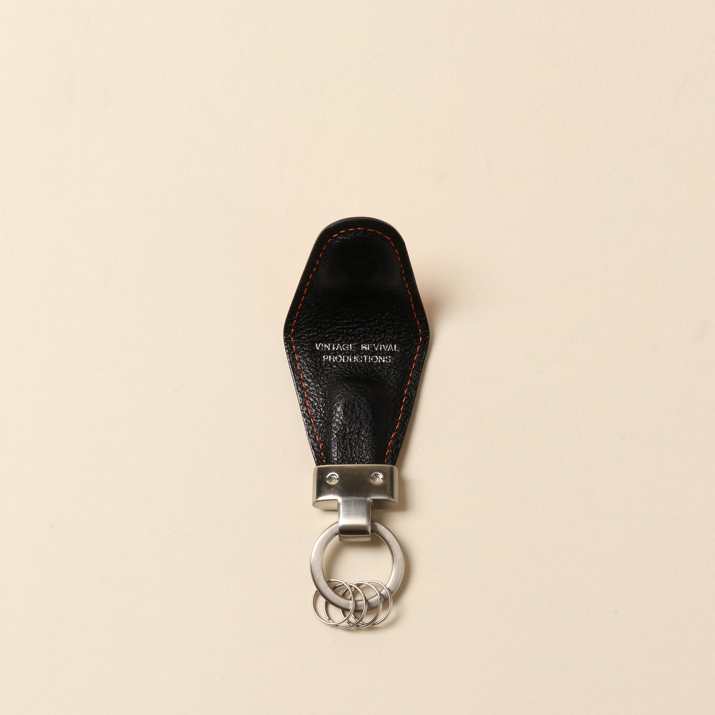 ＜VINTAGE REVIVAL PRODUCTIONS> Key clip calf leather/yellow