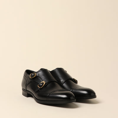 <Madras> Double Monk Business Shoes/Brown