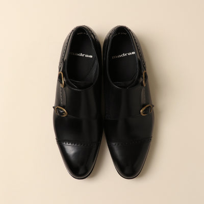 <Madras> Double Monk Business Shoes/Black